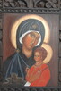 Matka Boża z Dzieciątkiem Jezus pisana rzeźbiona ikona - 3