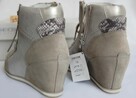 Nowe sneakersy damskie Geox D Illusion 41 zamsz skóra srebrn - 7