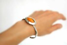 Wisior, bransoletka, bursztyn bałtycki mleczny, srebro 925 - 4