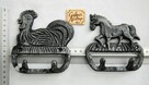 Wieszak żeliwny rustykalny, wiejski styl, ptak, kogut, koń - 6