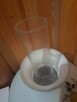 Lampa stara z białym kloszem. - 2