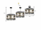 Lampa Wisząca Abażur Sufitowa Żyrandol Led Nowoczesna Loft E - 3