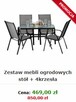Wyprzedaż ogrodowa Zestaw mebli ogrodowych stół + 4krzesła - 2