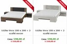 Łóżko Vera 180/200 + 2 stoliki nocne - 598 zł - 2