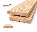 Deski tarasowe modrzew ryflowane 145x28 mm + legary