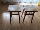 Taborety drewniane jasne, 2 szt., do sprzedania - 3