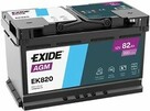 Akumulator 82Ah EXIDE AGM EK820 800A EN PRAWY PLUS