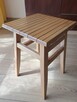 Taborety drewniane jasne, 2 szt., do sprzedania - 5