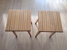 Taborety drewniane jasne, 2 szt., do sprzedania - 2