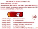 Nowa LEWA lampa tylna tył RENAULT MASCOTT KONTENER 1998-10