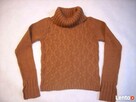 Ciepły Sweter Golf Warkocze j Nowy S M vintage - 2