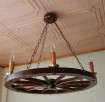 Lampa sufitowa, zyrandol, koło wozu - 2