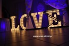 świecące love, love, duży napis love, love na wesele, love t - 2