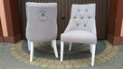 Krzesło z kołatką pinezkami pikowane tapicerowane nowe - 2