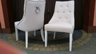 Krzesło z kołatką pinezkami pikowane tapicerowane nowe - 3