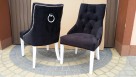 Krzesło z kołatką pinezkami pikowane tapicerowane nowe - 4