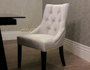 Krzesło chesterfield tapicerowane z kołatką pinezkami pikowa - 8