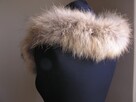 dł 88 cm Naturalny jenot futerko podpal obszycia na tasmie - 4