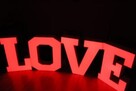 LOVE litery napis LED 3D dekoracja weselna - 5
