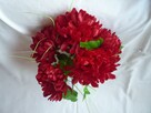 Chryzantema 7 sztuk Bordowy Sztuczny kwiat gałązka dł.40cm - 3