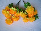 Chryzantemy 8 sztuk Żółty Sztuczny kwiat gałązka dł.50cm - 2