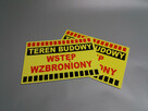 TABLICZKA ZNAK TEREN BUDOWY - WSTĘP WZBRONIONY - 3