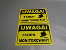 TABLICZKA ZNAK UWAGA - TEREN MONITOROWANY - 5