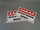 TABLICZKA ZNAK - ZAKAZ WYSYPYWANIA ŚMIECI - 3