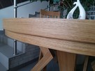 Stół dębowy okrągły LOFT-1, krzesła, dębowe, tapicerowane. - 5