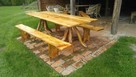 Ręcznie robione ławki stoły z drewna oryginalne - 1