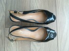 czarne eleganckie sandały - 1