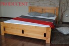 Łóżo dreniane sosnowe Kora 160x200 orzech 4 kolory - 3