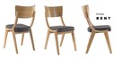 Stylizowane na lata 50- te krzesło dębowe BENT (Skoczek PRL) - 3