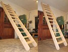 SCHODY drewniane REGULOWANE Ażurowe z Barierką strych 295x80 - 7