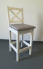 biały hoker kuchenny krzesła barowe białe hokery drewniane x - 4