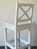 biały hoker kuchenny krzesła barowe białe hokery drewniane x - 8