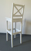 czarne i białe krzesło barowe hoker drewniane krzesła hokery - 5