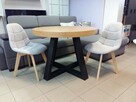 Stół okrągły loftowy dębowy LOFT-2M industrialny noga metal. - 6