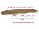 Stół okrągły loftowy dębowy LOFT-2M industrialny noga metal. - 3