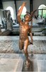 Figura z brązu. Thick Lady , Nowoczesna Kobieta, Rzeźba z br - 14