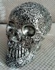 Misternie rzeźbiona srebrna czaszka silver skull - 6