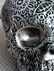 Misternie rzeźbiona srebrna czaszka silver skull - 5