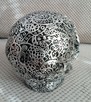 Misternie rzeźbiona srebrna czaszka silver skull - 7