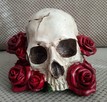 Czaszka w czerwonych różach skull red roses - 1