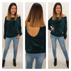 Bluzka dekolt na plecach welur Butik Zalootka Zabrze - 2