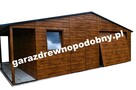Garaż blaszany drewnopodobny 4x6 + 1m wiaty - 3