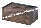 Garaż blaszany drewnopodobny 6x6 - 3