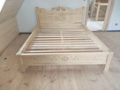 Łóżko drewniane rzebione świerkowe 160/200 - 3