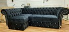 Narożnik glamour 250x160 f spania chesterfield głęboki pik - 3