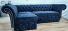 Narożnik glamour 250x160 f spania chesterfield głęboki pik - 7